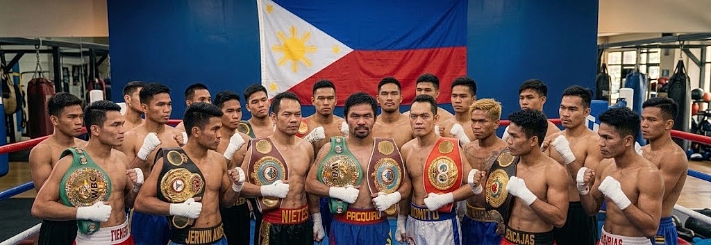 Manny Pacquiao, Nonito Donaire, Donnie Nietes and Filipino boxing champions gathered together